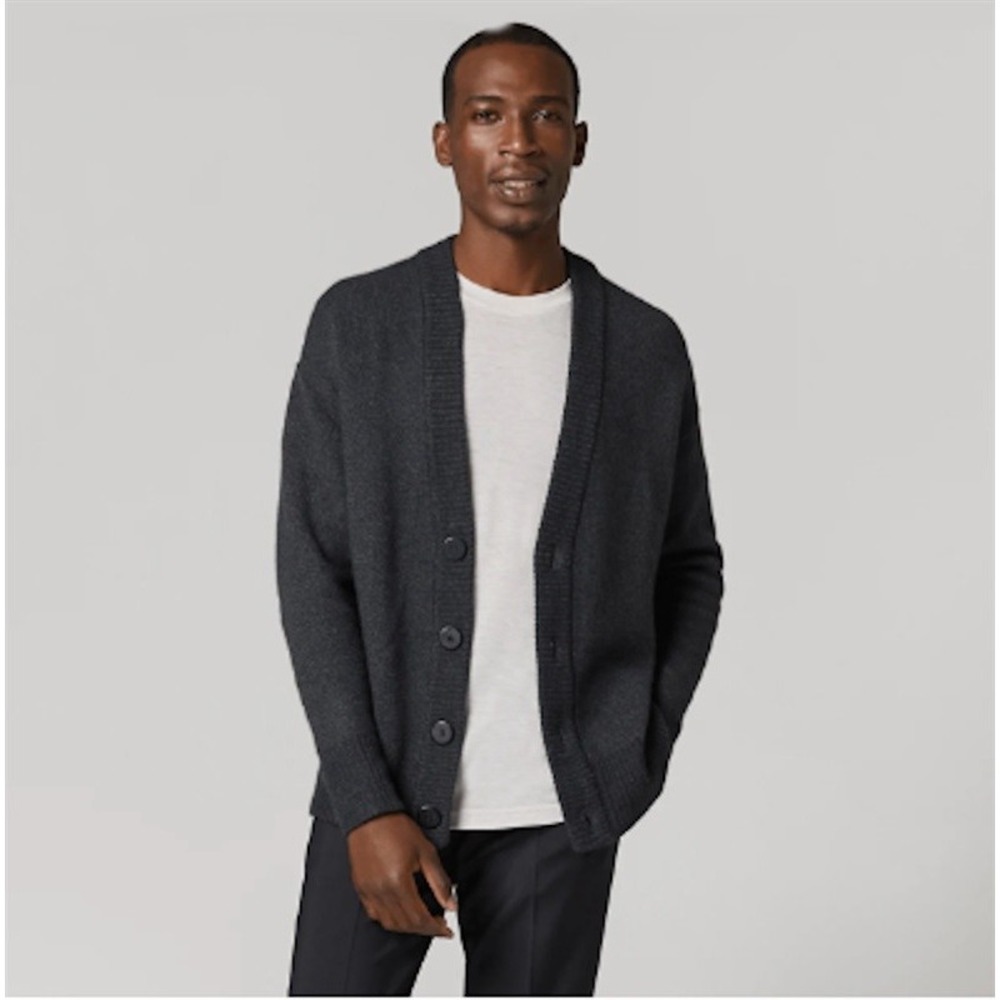 NWOT All Birds M Wool Cardigan Sweater Charcoal Gray 117631